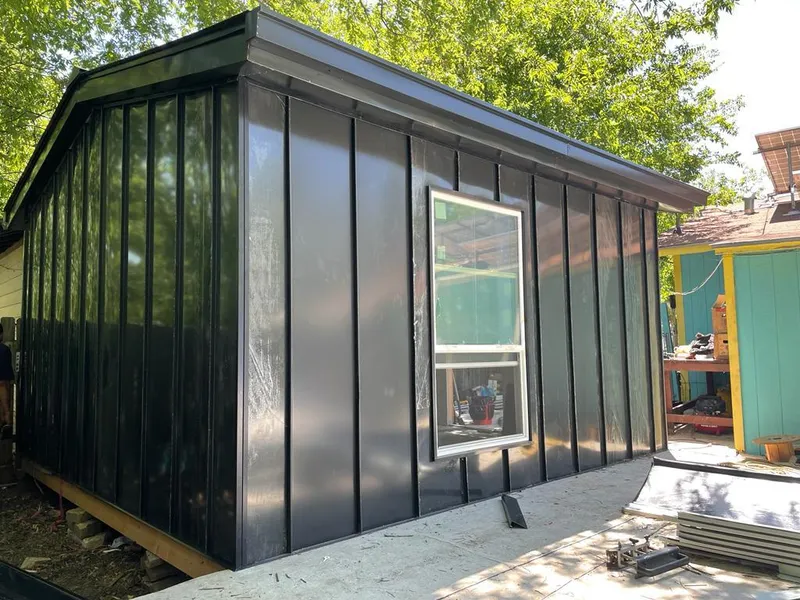 Black standing seam metal wall panels for Metal Roof Installation in Loudoun Valley Estates