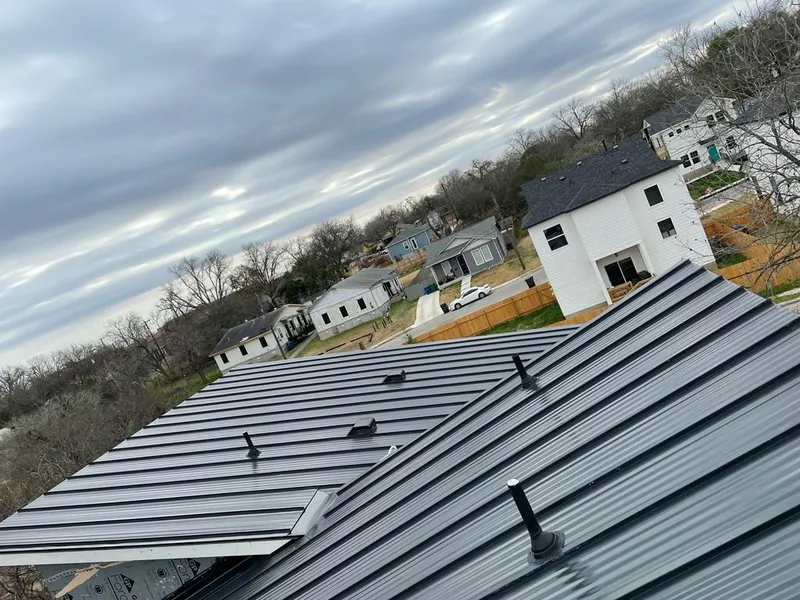 Standing seam metal roof panels with vents for Skylight Repair in Loudoun Valley Estates